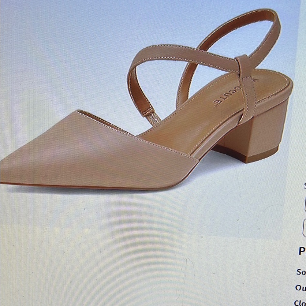 MUCCCUTETan Slingback Heels with Block Heel size 8